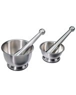 Mortaio con pestello in acciaio inox 18/10