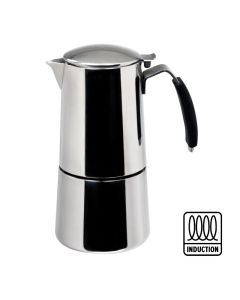 Caffettiera espresso Omnia Express per induzione in acciaio inox 18/10