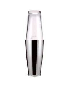 Shaker Boston in acciaio inox 18/10 con bicchiere in vetro cl 50