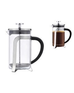 Caffettiera/Teiera in vetro borosilicato con pressofiltro in acciaio inox 18/10