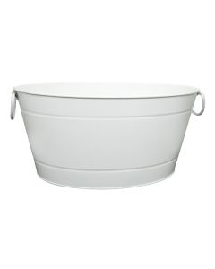Secchiello Party in metallo verniciato bianco cm 40x28x22
