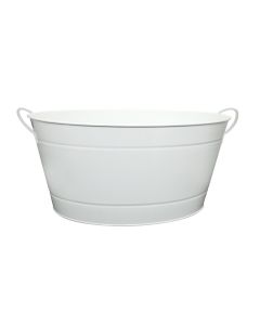 Secchiello Party in metallo verniciato bianco cm 50x32x23