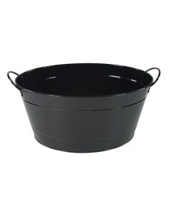 Secchiello Party in metallo verniciato nero cm 50x32x23