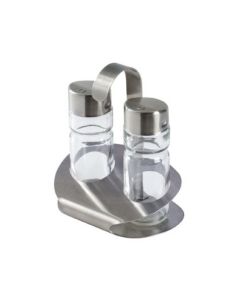 Stand sale e pepe in acciaio inox set 2 pz cm 7,5x10