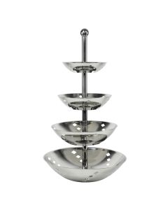 Alzata a 4 piani in acciaio inox 18/10 Ø cm 38/31/25/20