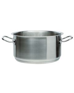 Casseruola media per induzione con 2 maniglie in acciaio inox 18/10