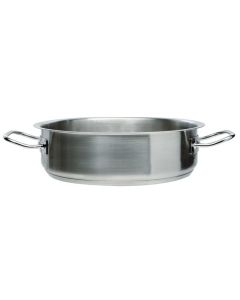 Casseruola bassa per induzione con 2 maniglie in acciaio inox 18/10