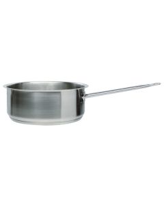 Casseruola bassa per induzione con 1 manico in acciaio inox 18/10