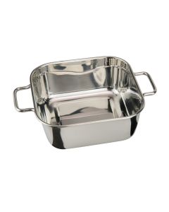 Mini Wok quadrato Monoporzioni in acciaio inox cm 12x12x4,5