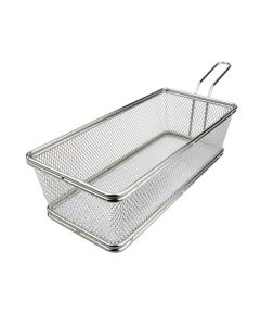 Mini cestino rettangolare per fritture Monoporzioni in acciaio inox 18/10