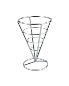 Mini cestino conico per fritture Monoporzioni in acciaio inox 18/10 Ø cm 10 h cm 15