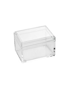 Portabustine per zucchero/tè con coperchio in acrilico cm 10,5x7,5 h cm 7