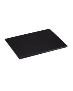 Tagliere nero da bar in HDPE con spigoli e bordi raccordati