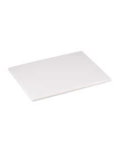 Tagliere bianco da bar in HDPE con spigoli e bordi raccordati