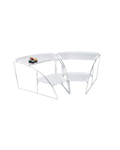 EFAY Stand per bacinelle curve in acciaio inox cm 58x52,5 h cm 32,5